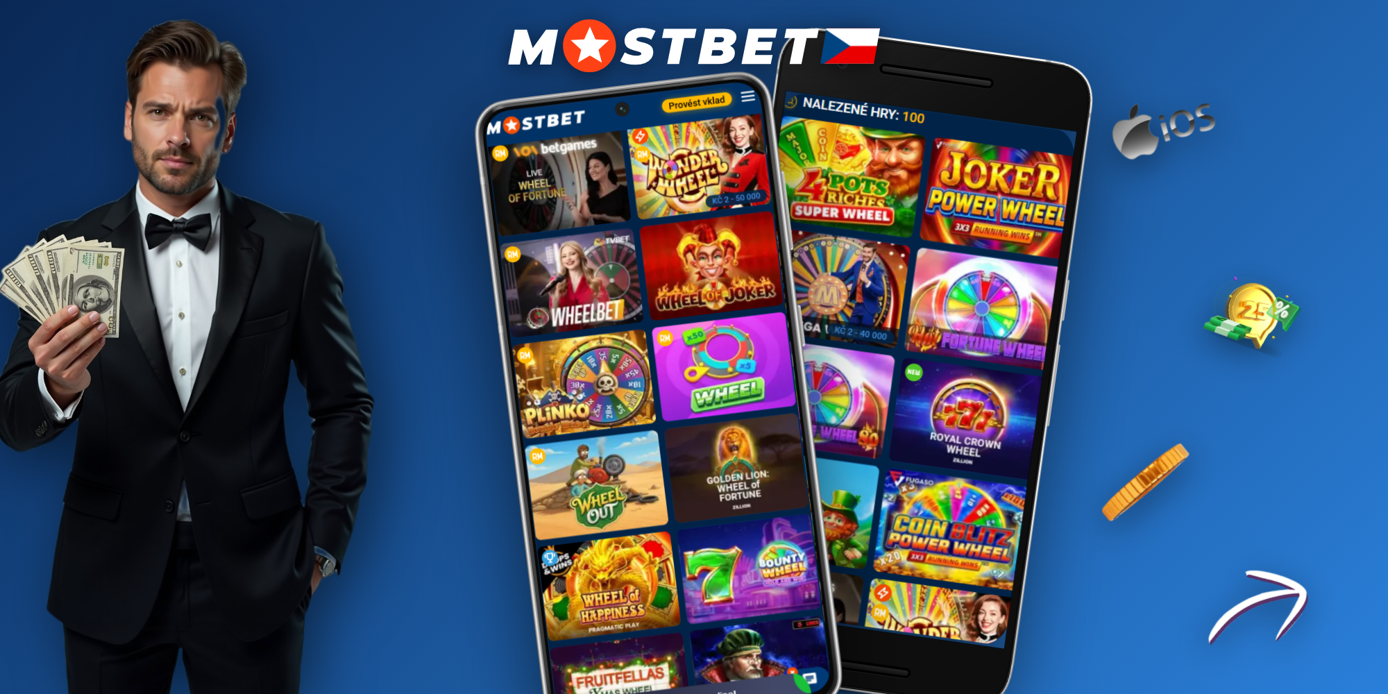 Kolo štěstí Mostbet v mobilní aplikaci na Android a iOS
