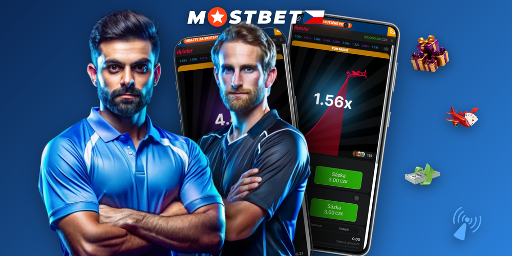 Mostbet Aviator online rozhraní se stoupajícím letadlem a zeleným tlačítkem cashout