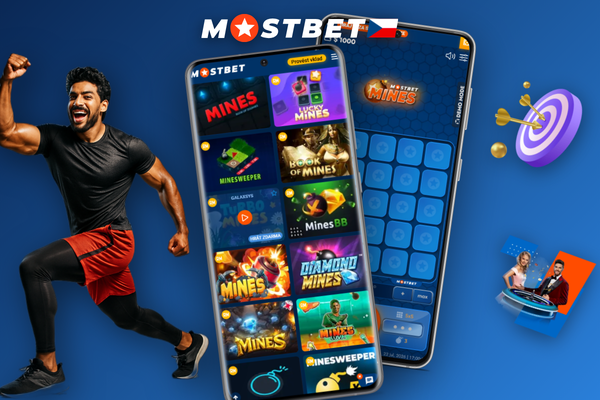 Mostbet Mines rozhraní s tlačítkem cash out a přepínačem ručního a auto režimu